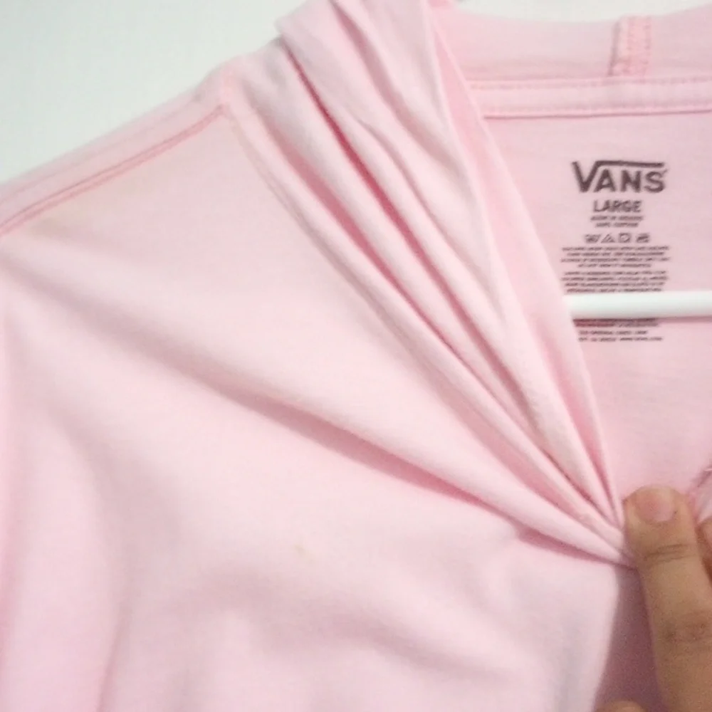 Vans Off the Wall Since 1966 Mens Light Pink Graphic Hooded Long Sleeve - Picture 4 of 6